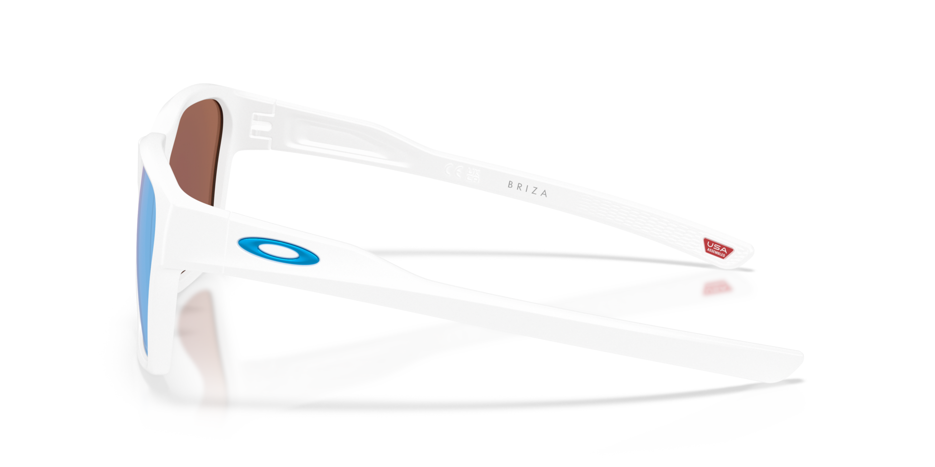 Briza Matt Weiß KunststoffSunglass Frames von B24, Seitenansicht