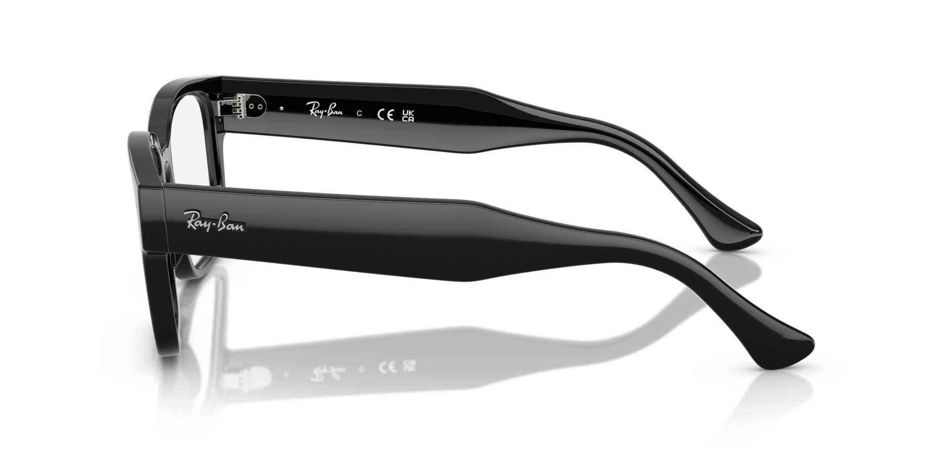 RB7256 Zwart KunststofEyeglass Frames van B24, Zijaanzicht