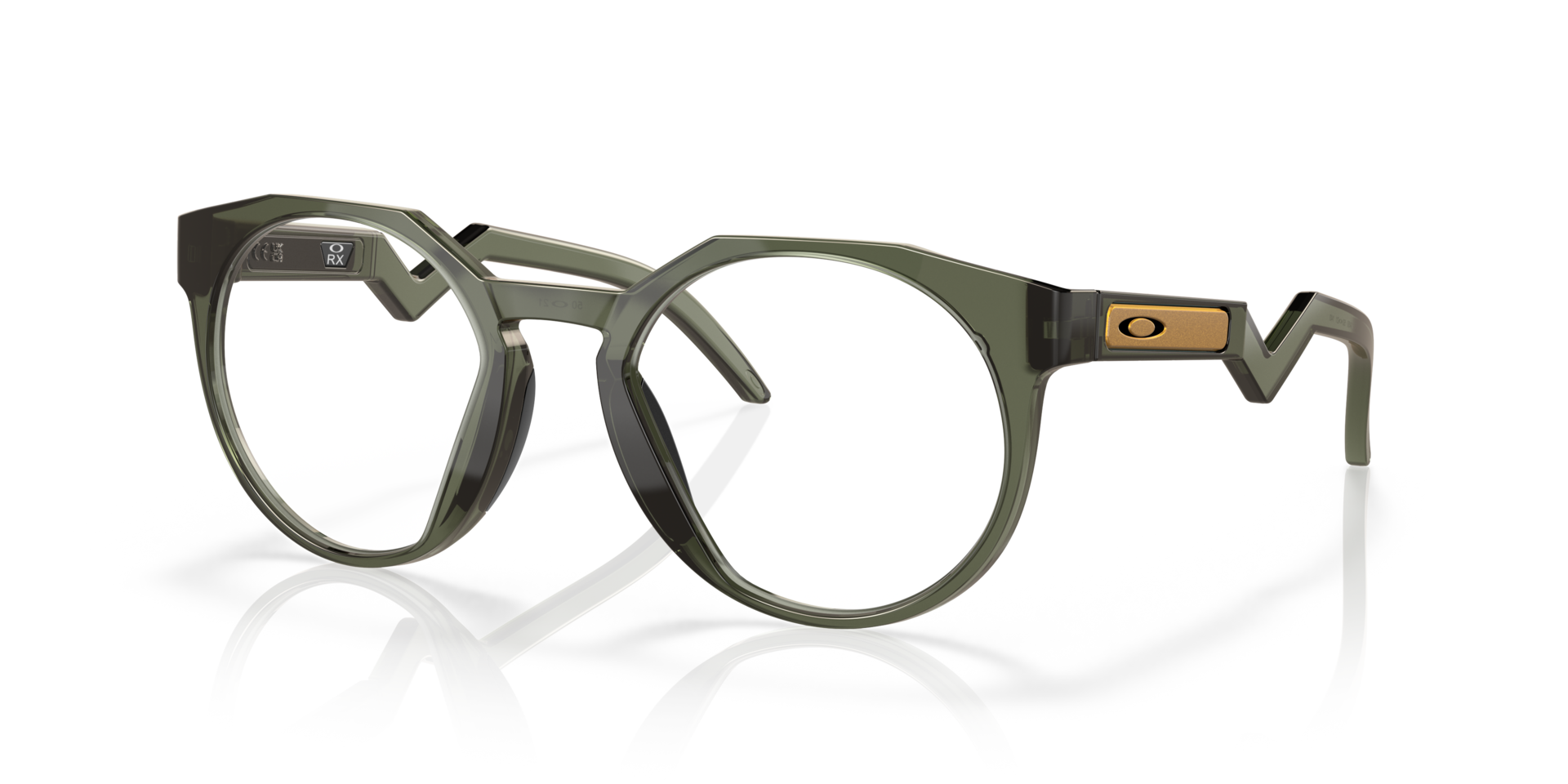 HSTN Olijfgroen Inkt KunststofSunglass Frames van B24, Hoekweergave