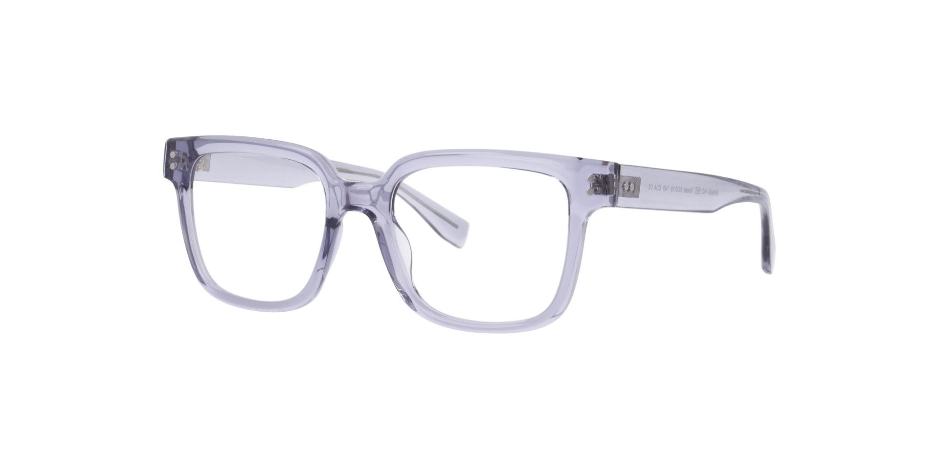 Texas Kristalgrijs KunststofEyeglass Frames van B24, Hoekweergave