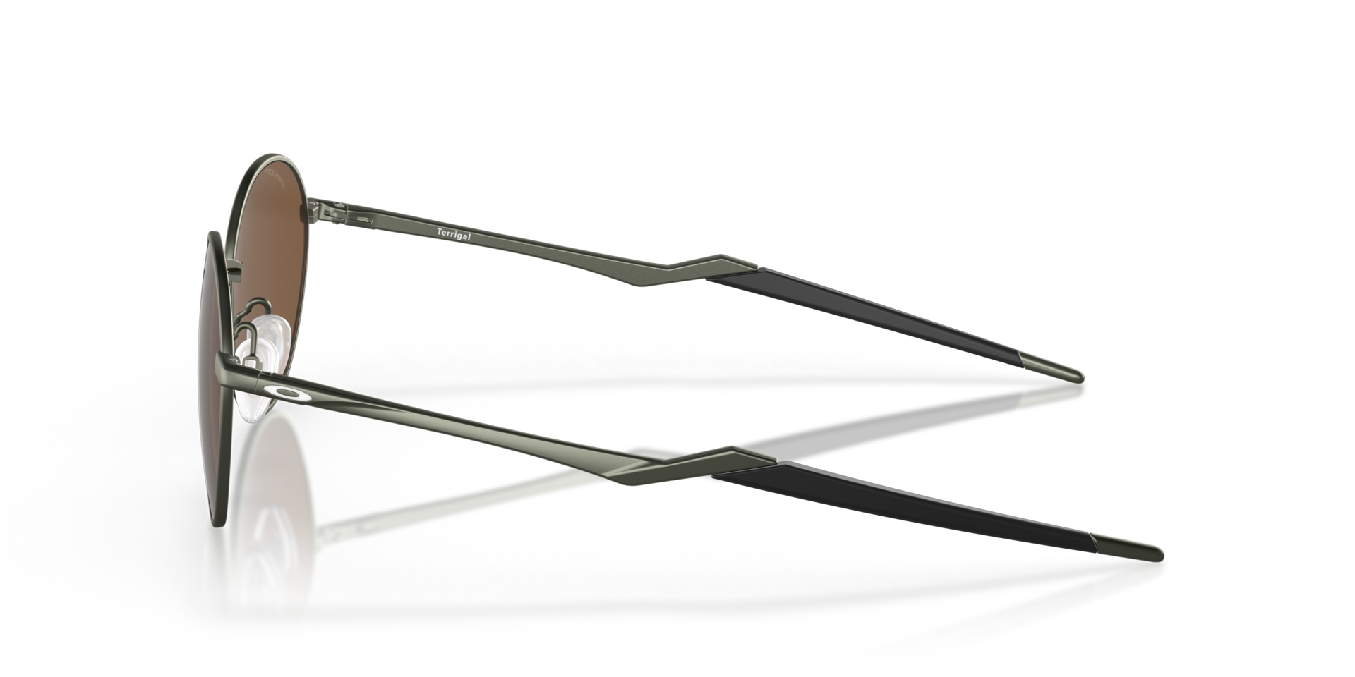 Terrigal Oliv satiniert MetallSunglass Frames von B24, Seitenansicht