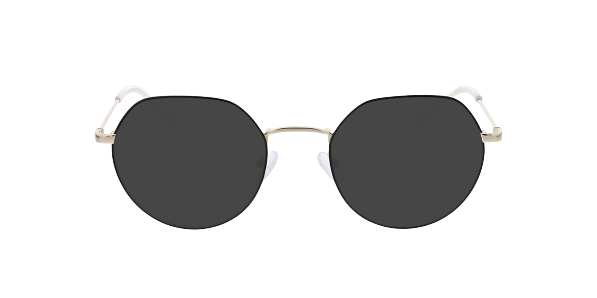 Maui Schwarz & Gold MetallEyeglass Frames von B24, mit getönten Gläsern