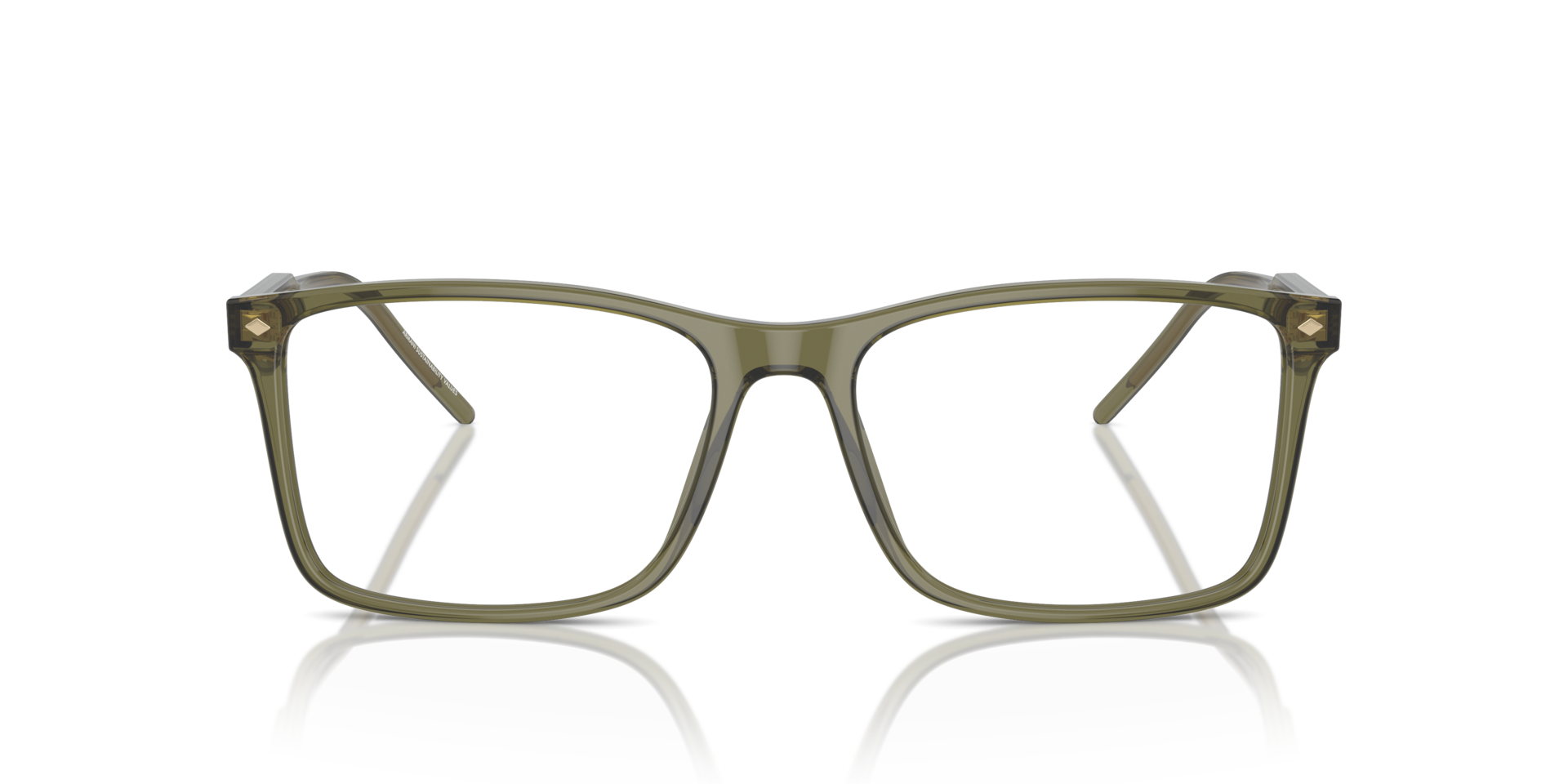 AR7258 Transparant groen AcetaatEyeglass Frames van B24, Vooraanzicht