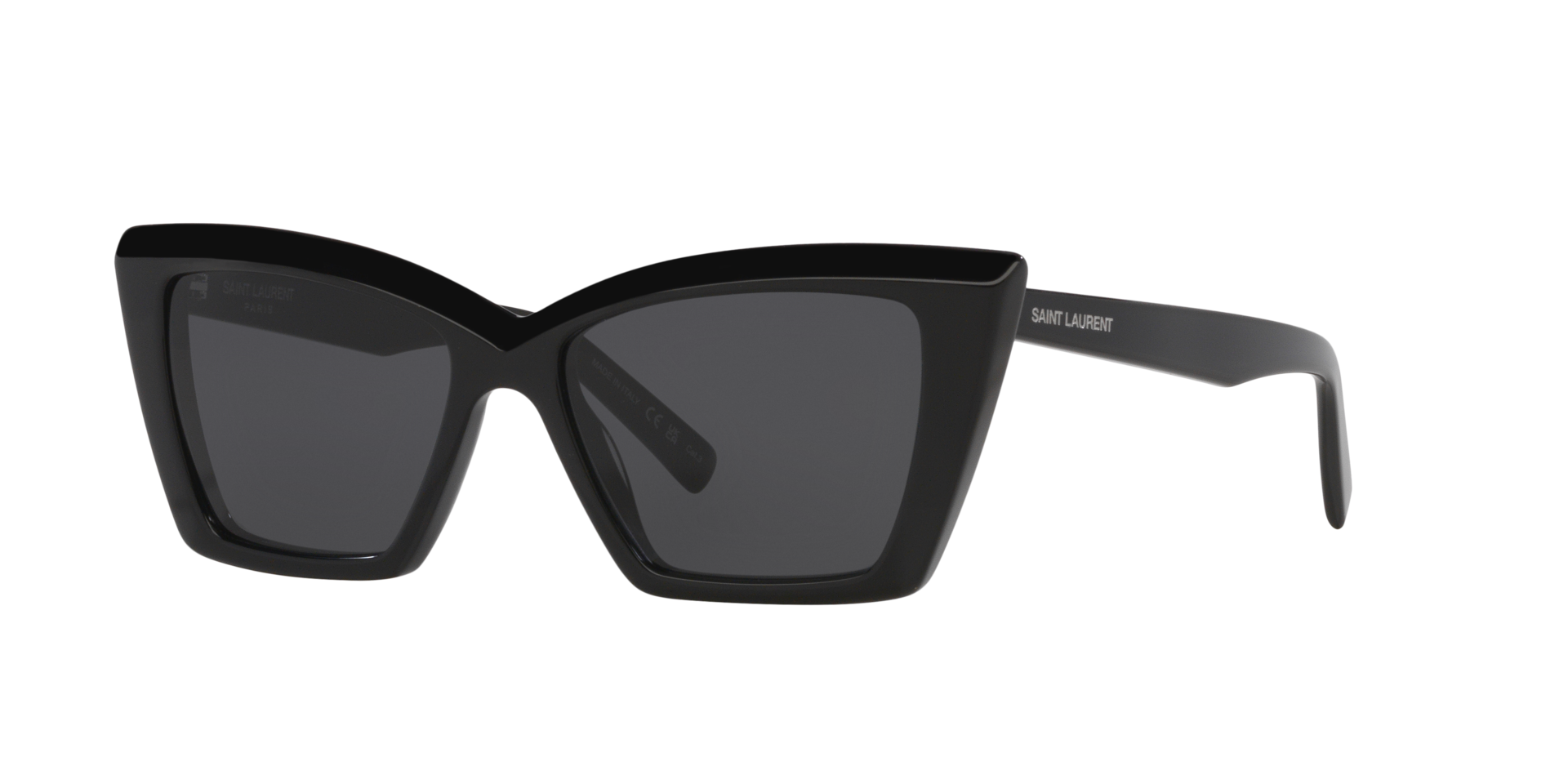 SL 657 Schwarz AcetatSunglass Frames von B24, Dreiviertelansicht