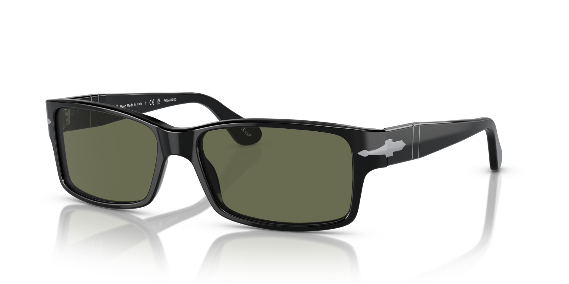 PO2803S Zwart AcetaatSunglass Frames van B24, Hoekweergave