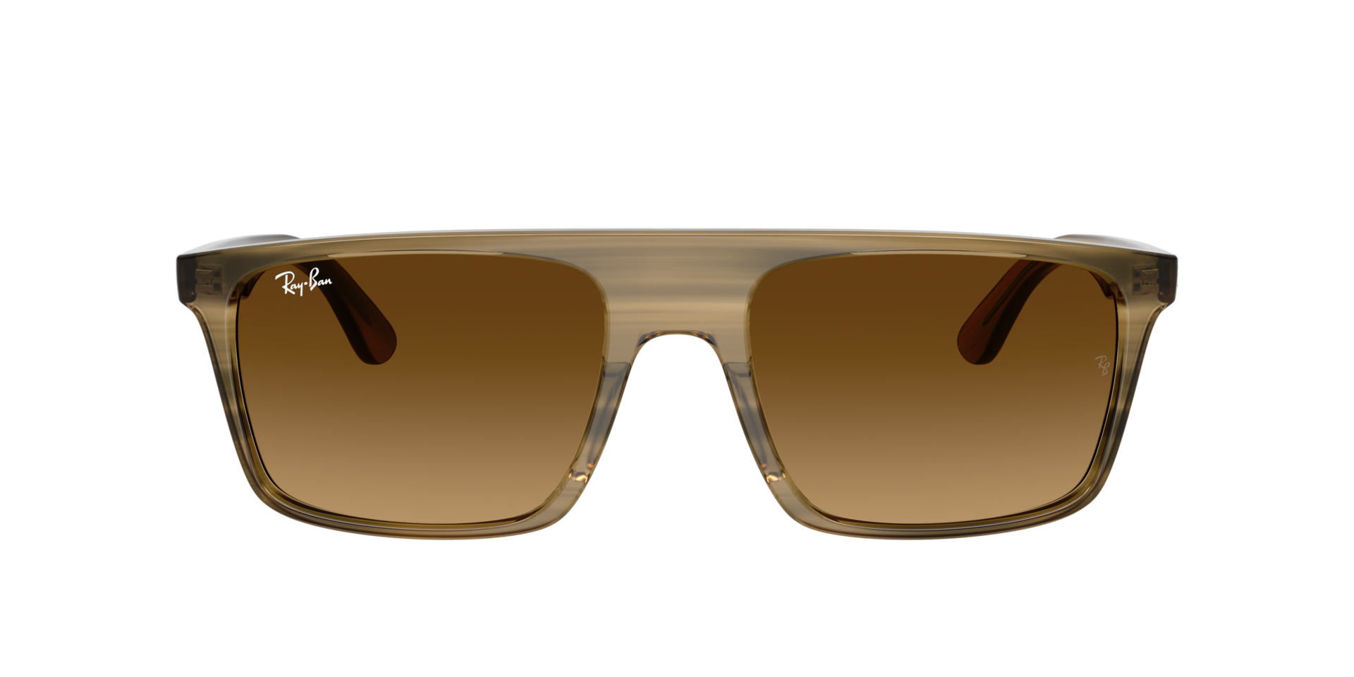 RB2222 Striped Green KunststofSunglass Frames van B24, met getinte lenzen