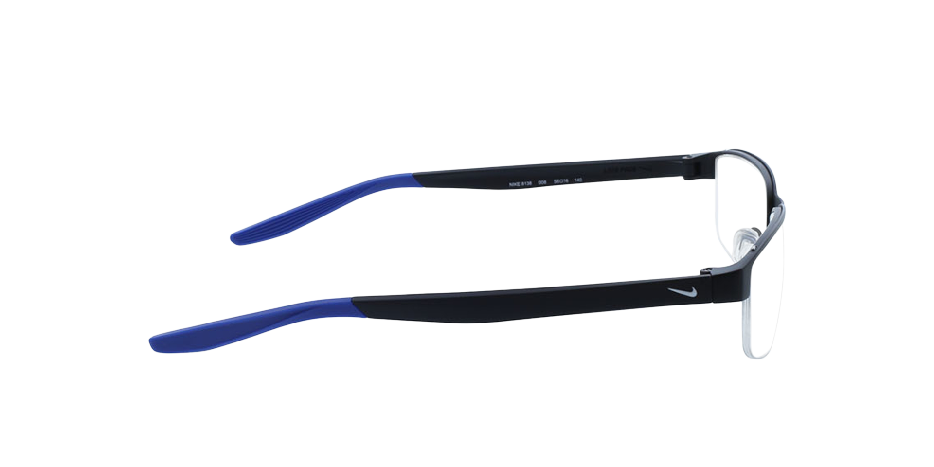 NIKE 8138 Schwarzblau MetallEyeglass Frames von B24, Seitenansicht