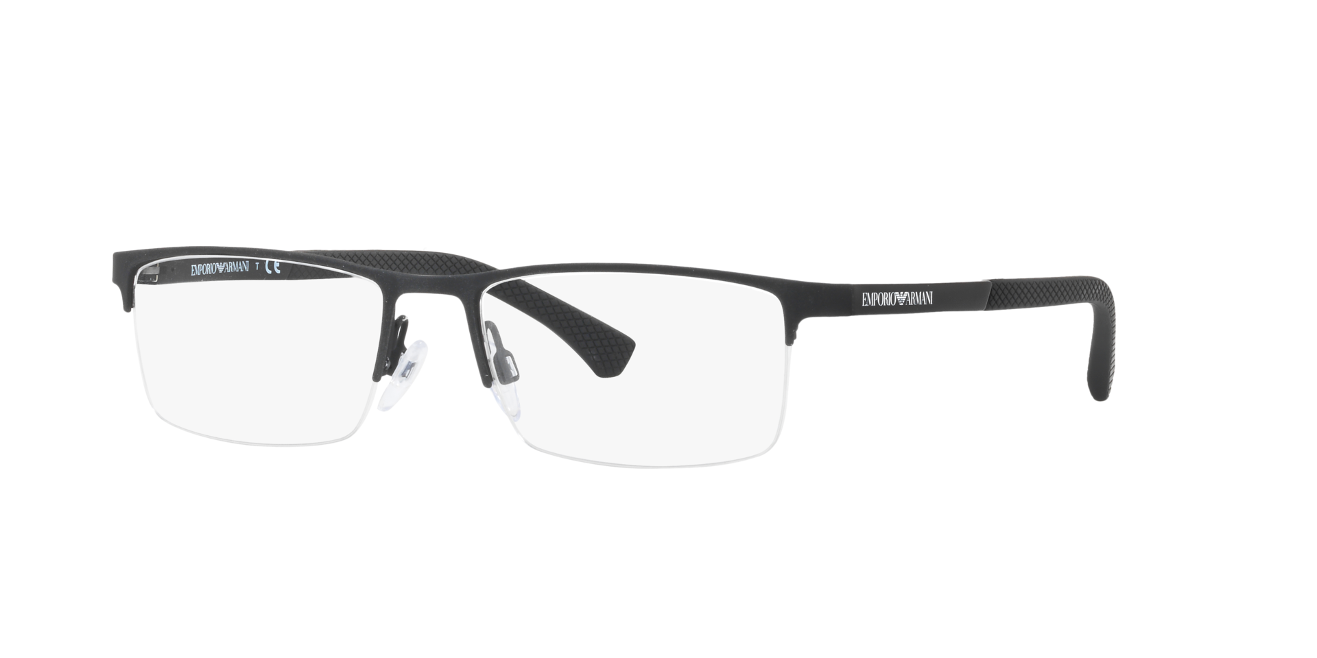EA1041 Rubber zwart MetaalEyeglass Frames van B24, Hoekweergave