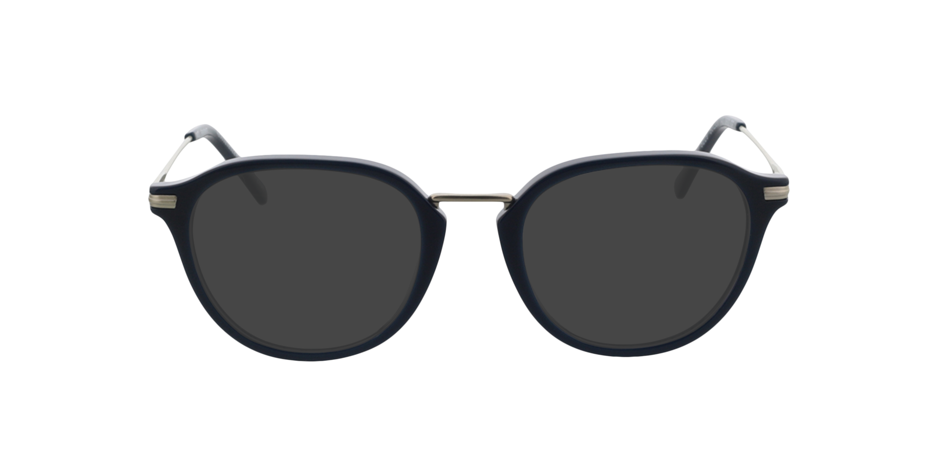 Anaheim Navy Blue  &  Matt Silver AcetatEyeglass Frames von B24, mit getönten Gläsern