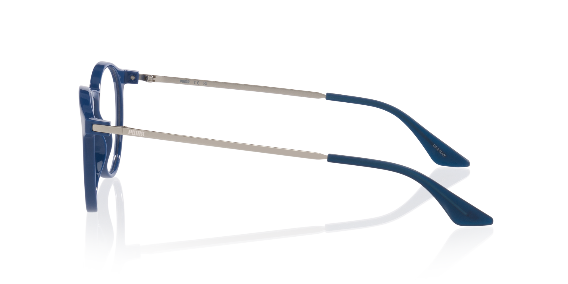 Pu0524O Blauw KunststofEyeglass Frames van B24, Zijaanzicht