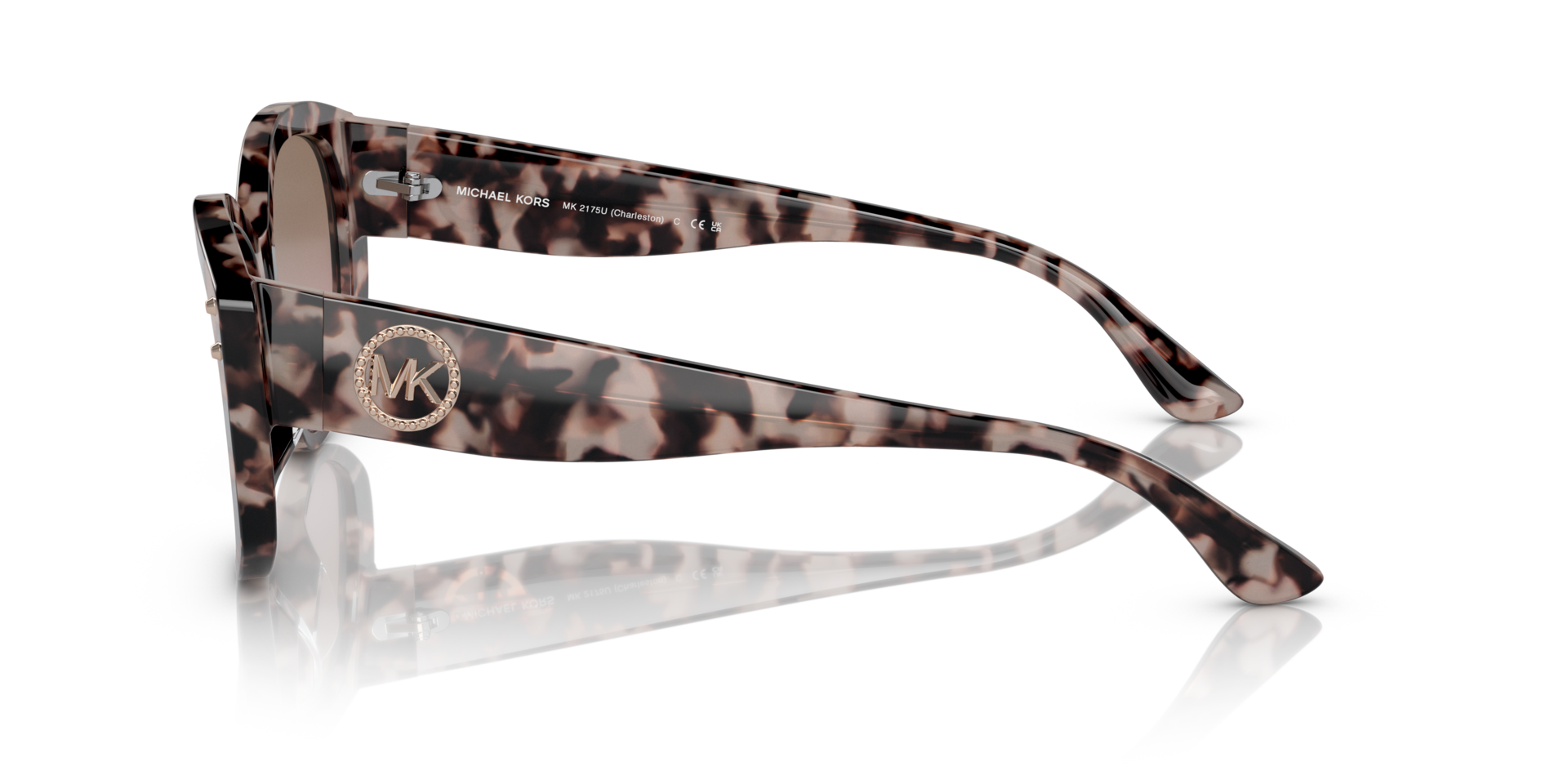 MK2175U Royal Pink Tortoise Bio AcetaatSunglass Frames van B24, Zijaanzicht