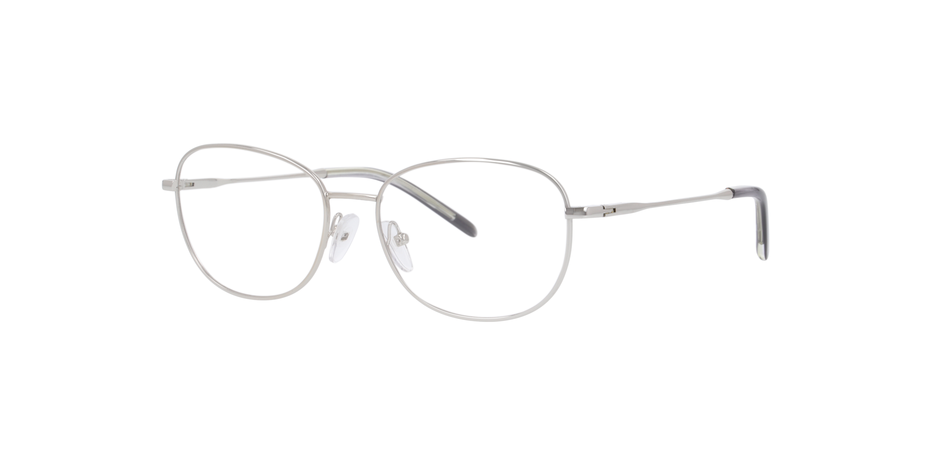Helsingborg Zilver MetaalEyeglass Frames van B24, Hoekweergave