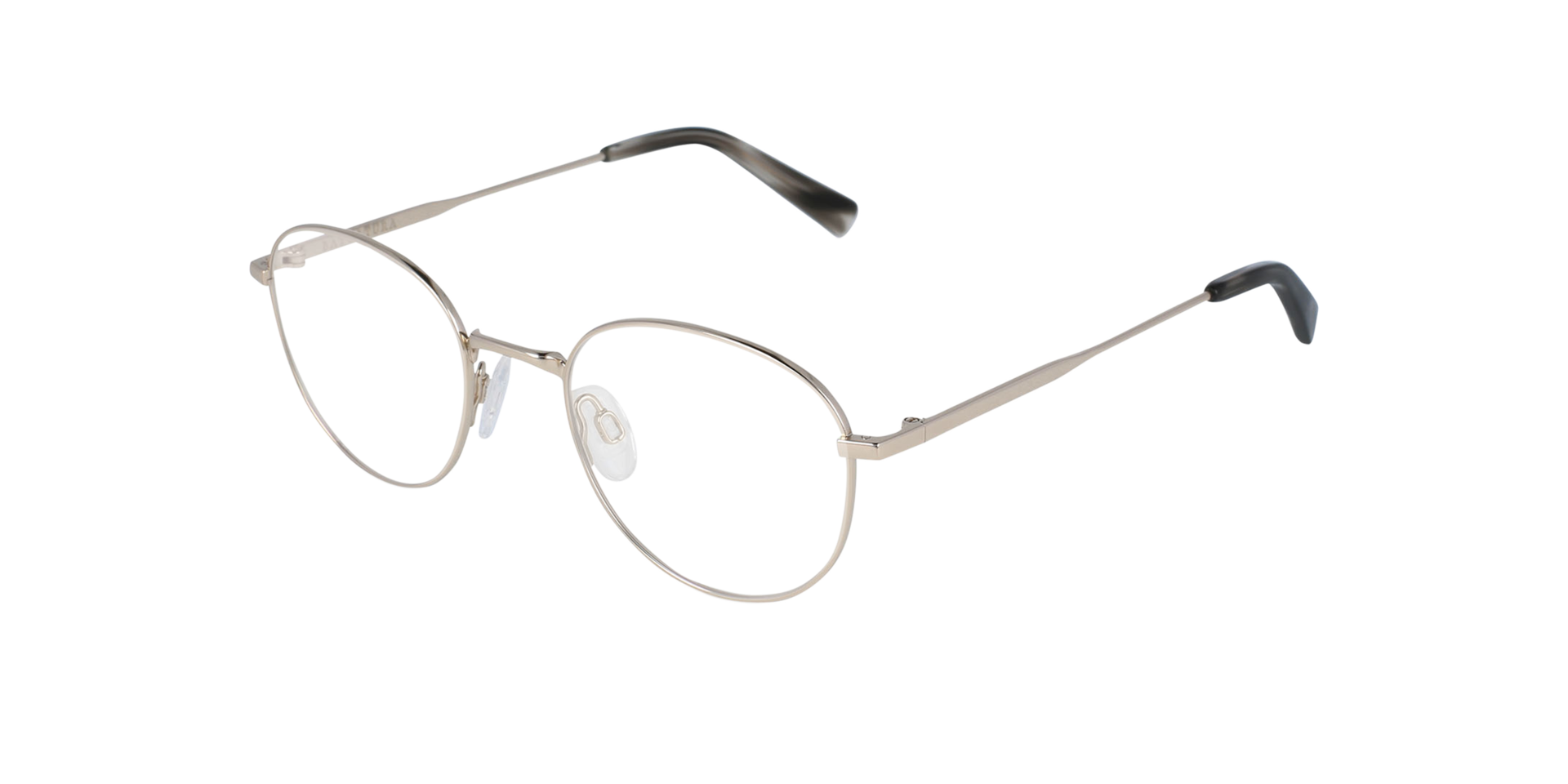 Luke Platinum Silver Titanium TitaanEyeglass Frames van B24, Hoekweergave