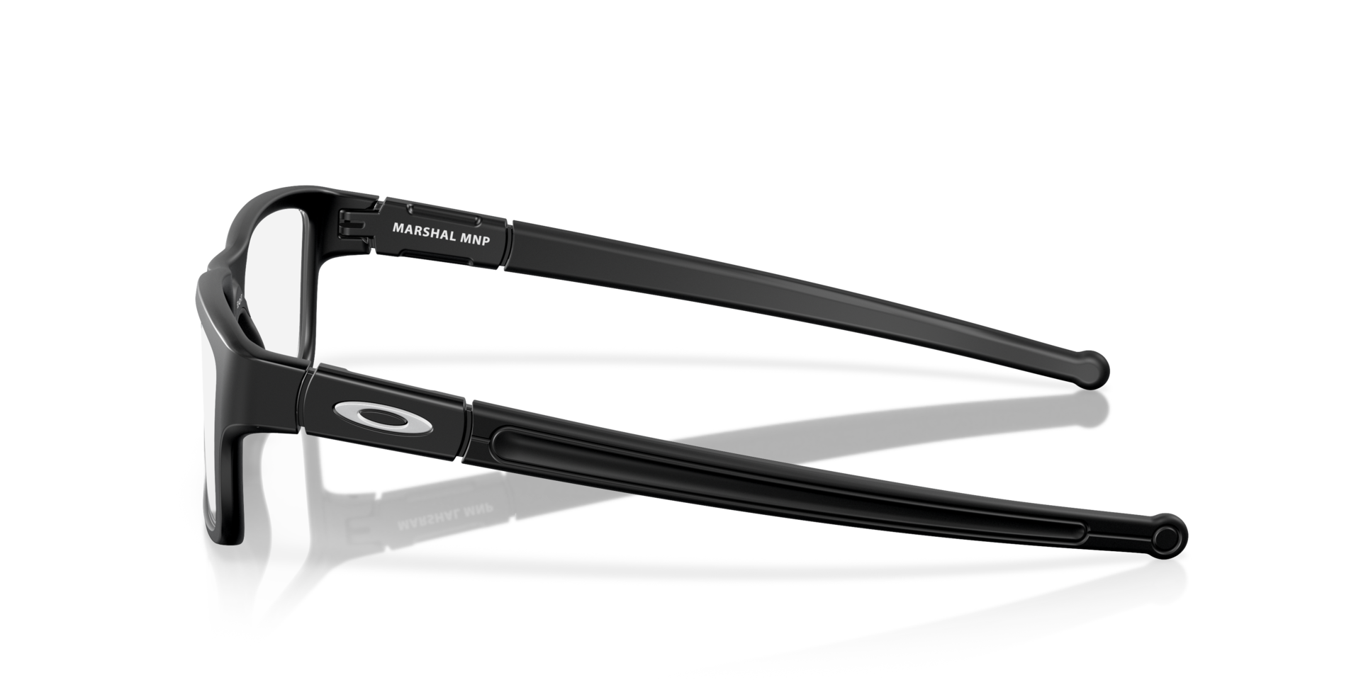 Marshal™ (TruBridge™) Schwarz satiniert KunststoffEyeglass Frames von B24, Seitenansicht