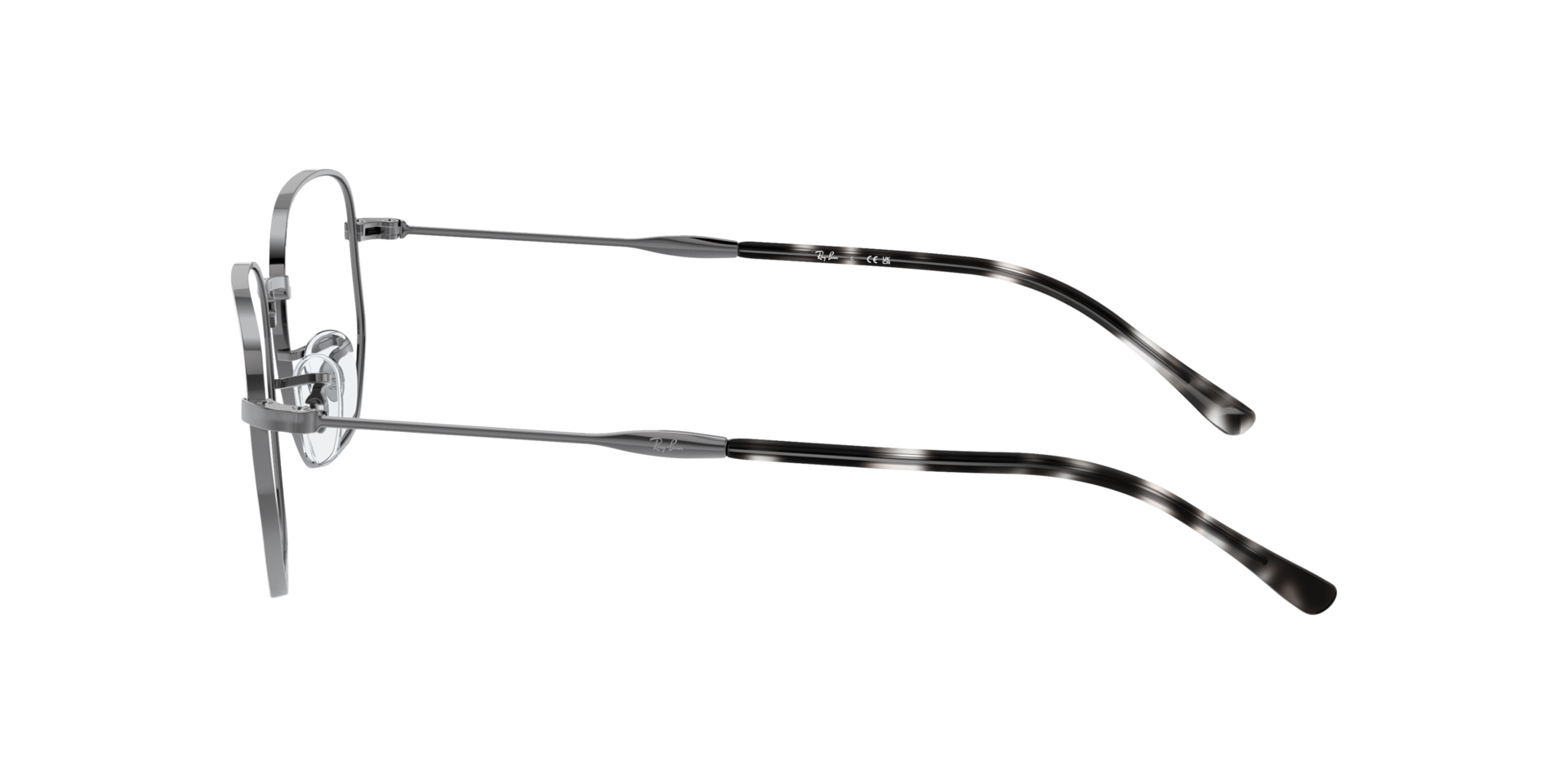 RB6496 Staalgrijs MetaalEyeglass Frames van B24, Zijaanzicht