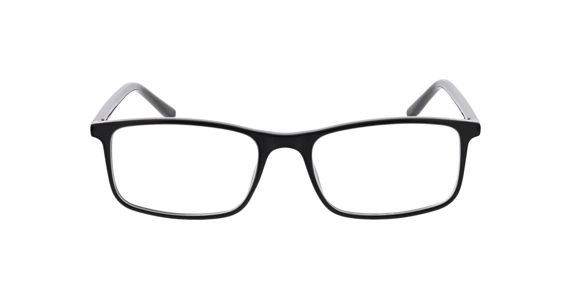 Bern Schwarz KunststoffEyeglass Frames von B24, Vorderansicht
