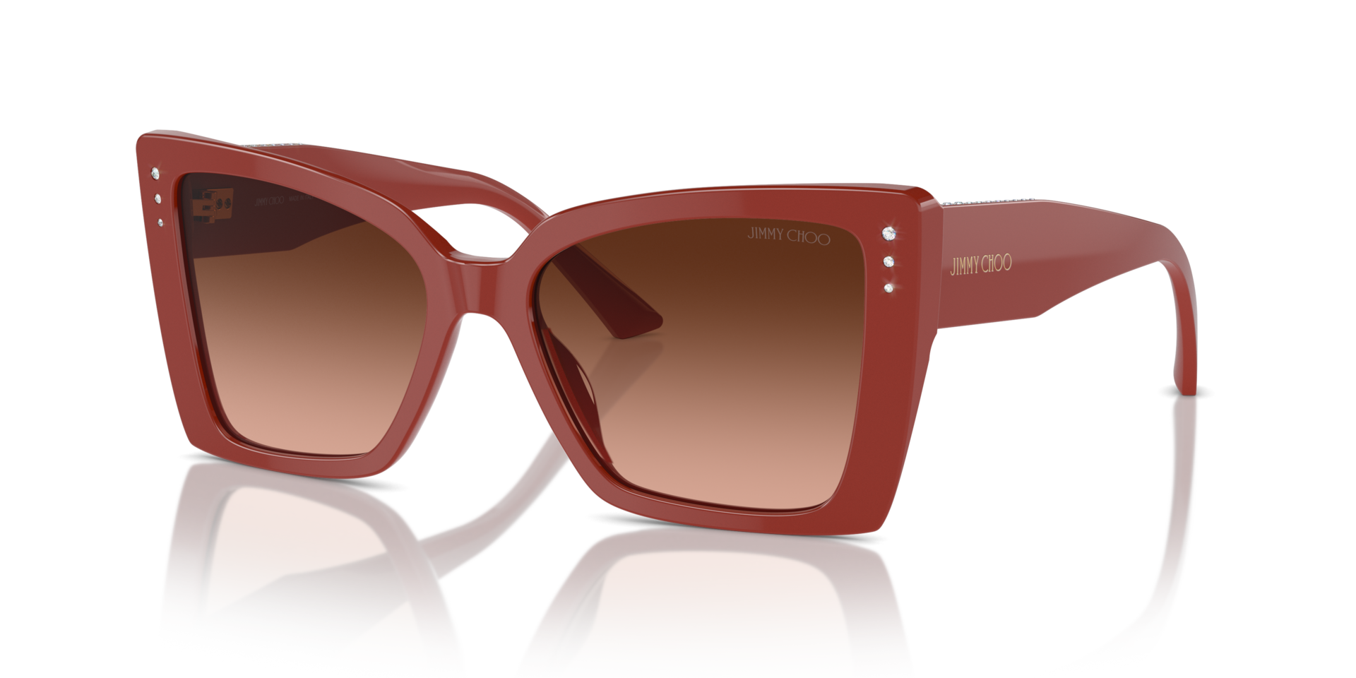JC5001B Rood AcetaatSunglass Frames van B24, Hoekweergave