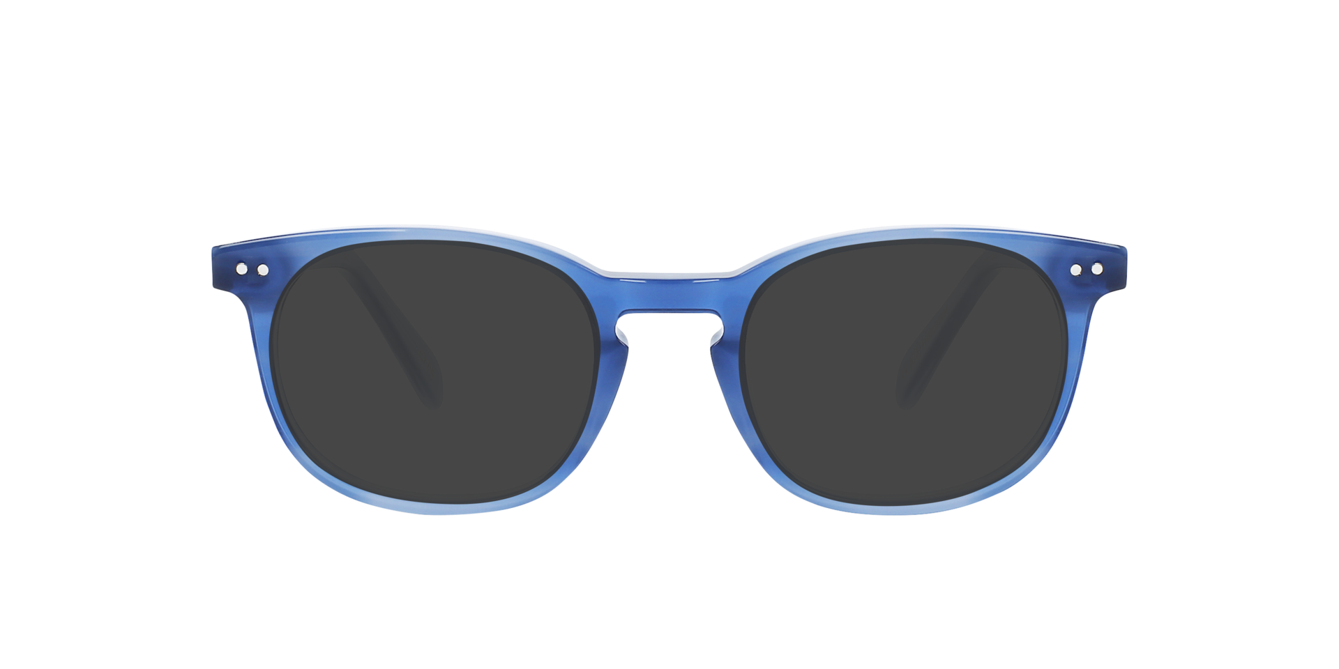 Clark Steel Blue AcetaatEyeglass Frames van B24, met getinte lenzen