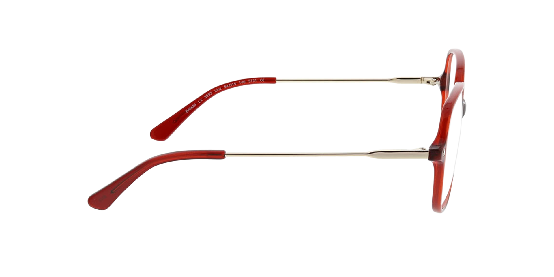 Linz Crystal Burgundy AcetatEyeglass Frames von B24, Seitenansicht