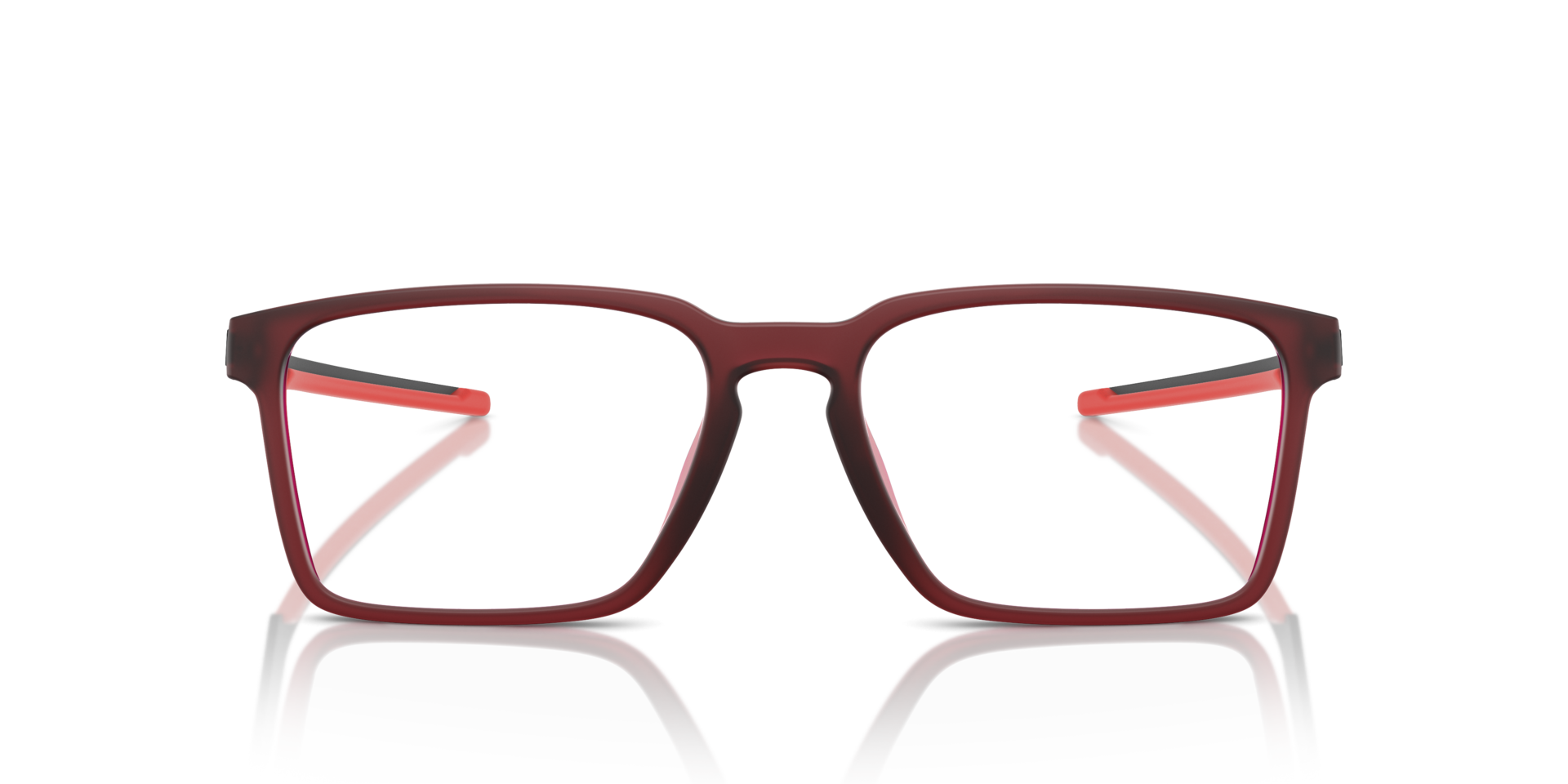 FZ8005U Transparent Red Matte KunststoffEyeglass Frames von B24, Vorderansicht