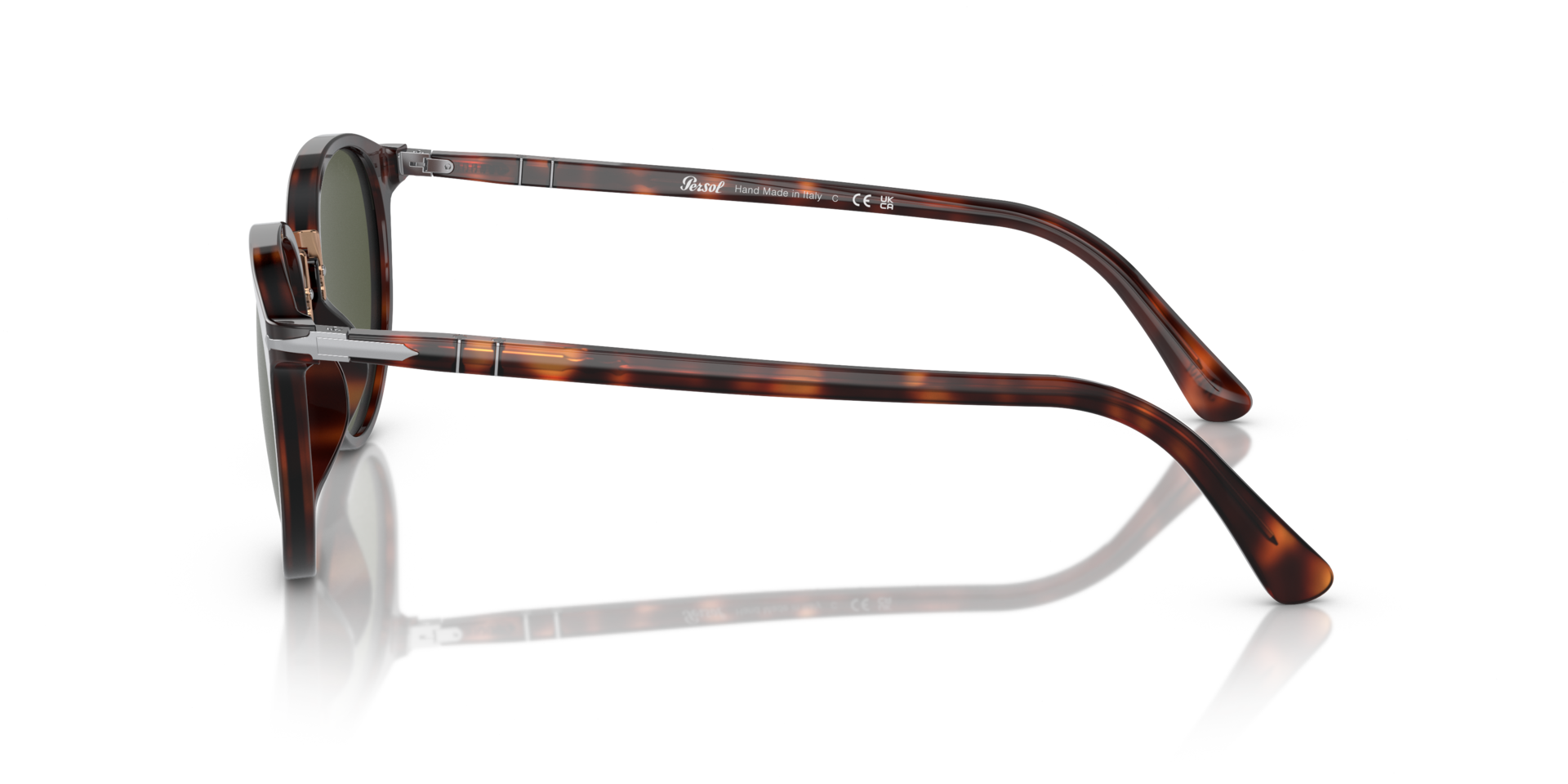 PO3210S Havana AcetaatSunglass Frames van B24, Zijaanzicht