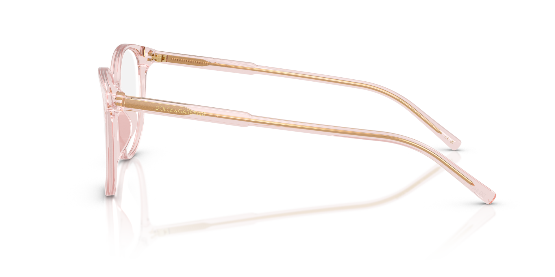 DG3425 Transparent Rose AcetaatEyeglass Frames van B24, Zijaanzicht