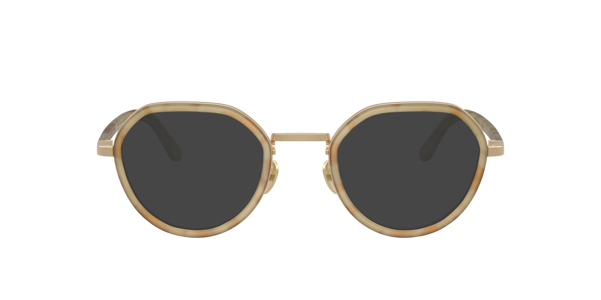 AR5167 Yellow Havana MetallEyeglass Frames von B24, mit getönten Gläsern