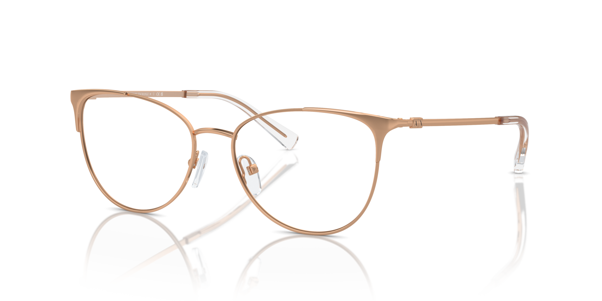 AX1034 Rotgold MetallEyeglass Frames von B24, Dreiviertelansicht
