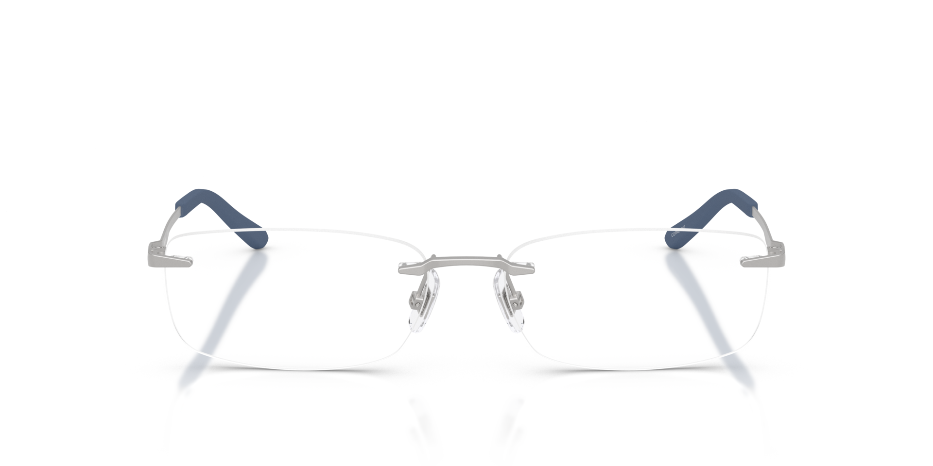 AN6150 Matte Silver MetallEyeglass Frames von B24, Vorderansicht