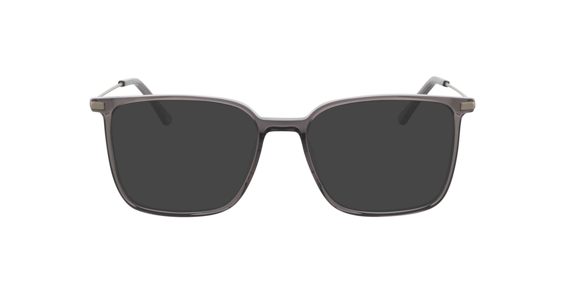Barney Matt Silver  &  Crystal Grey AcetatEyeglass Frames von B24, mit getönten Gläsern