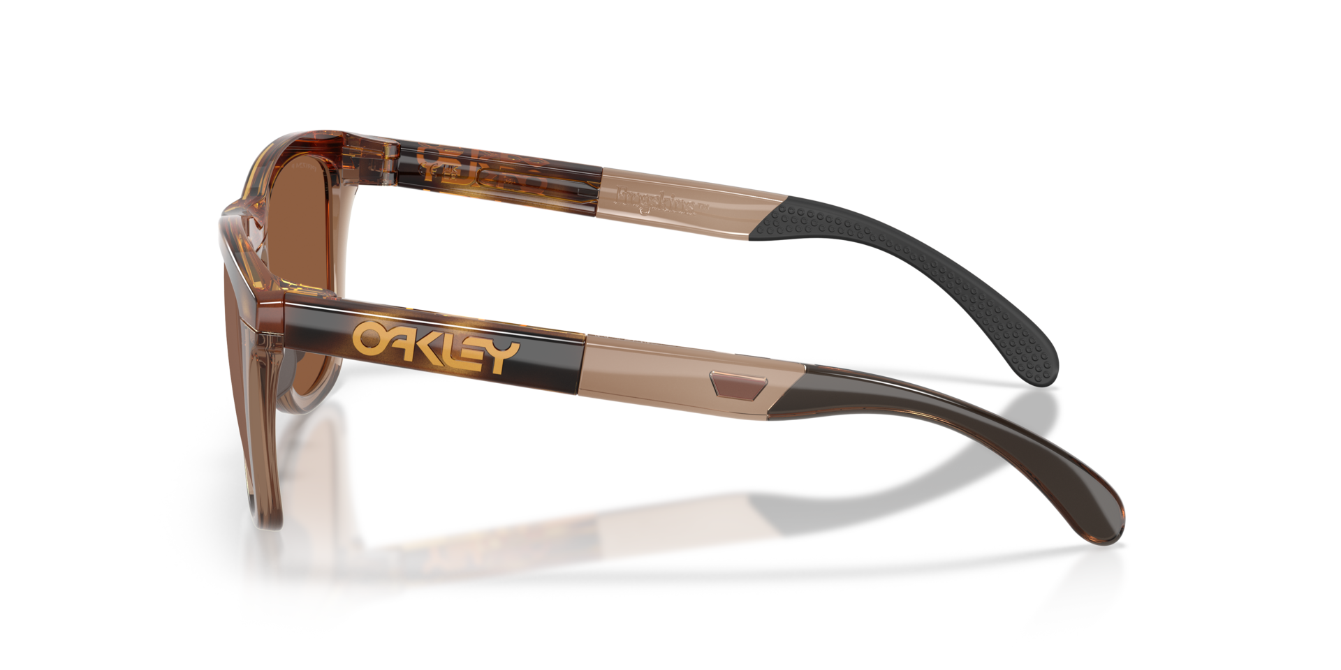 Frogskins™ Range XL Brown Tortoise & Brown Smoke KunststofSunglass Frames van B24, Zijaanzicht