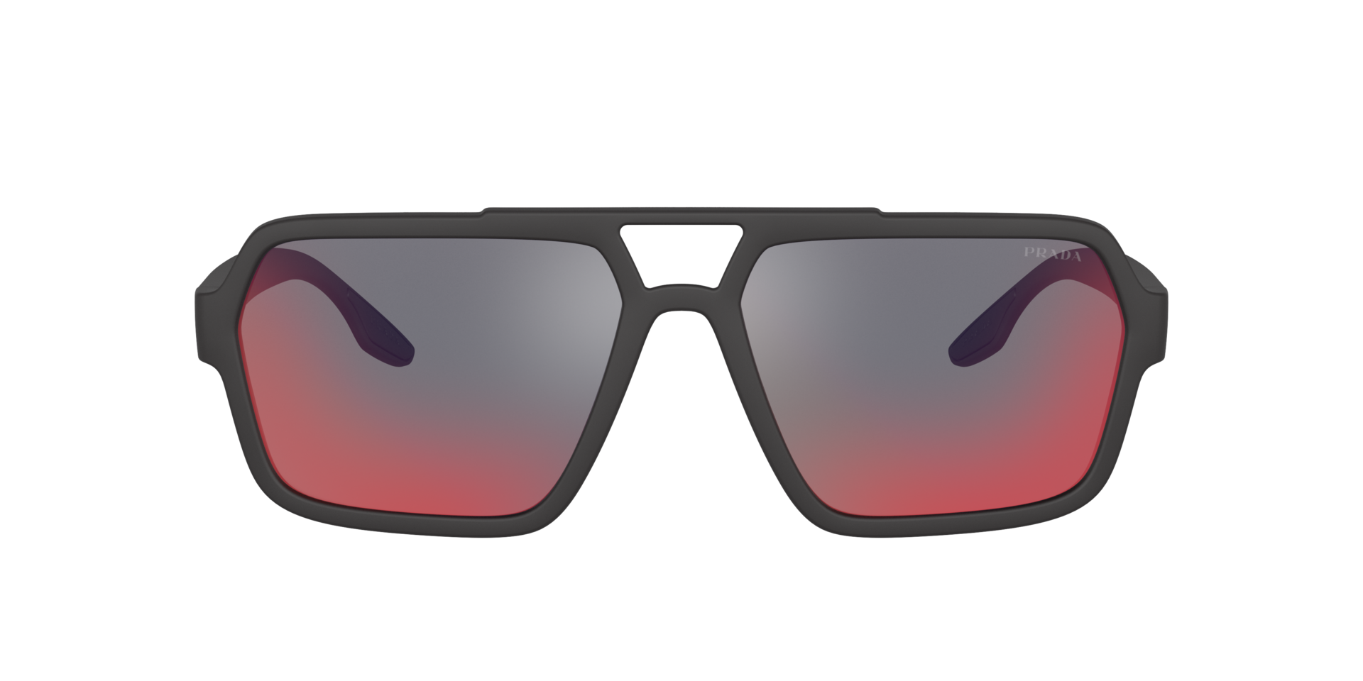PS 01XS Zwart rubber KunststofSunglass Frames van B24, Vooraanzicht