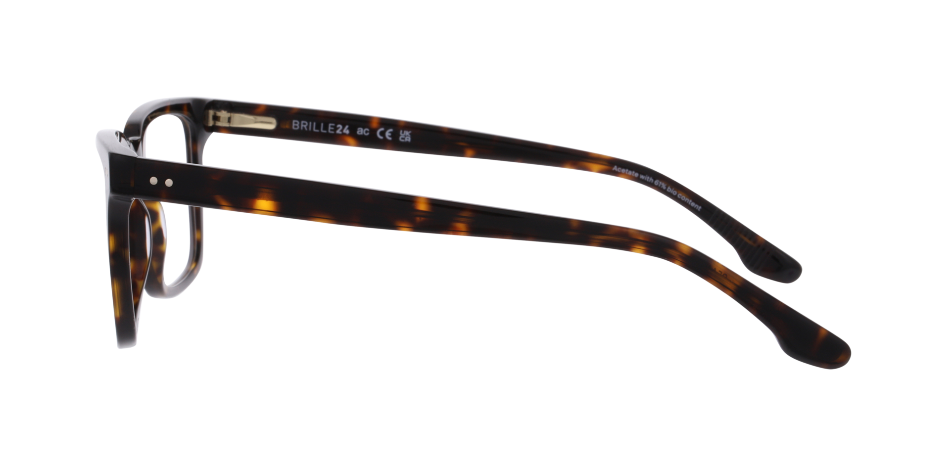 Inu Havana Brown AcetatEyeglass Frames von B24, Seitenansicht