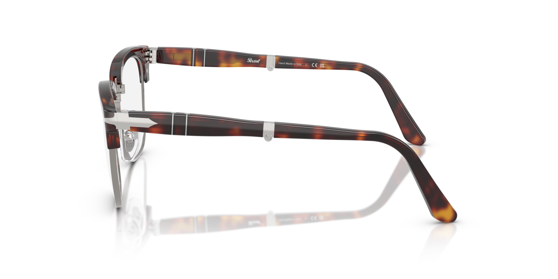 PO3375V Havana AcetatEyeglass Frames von B24, Seitenansicht