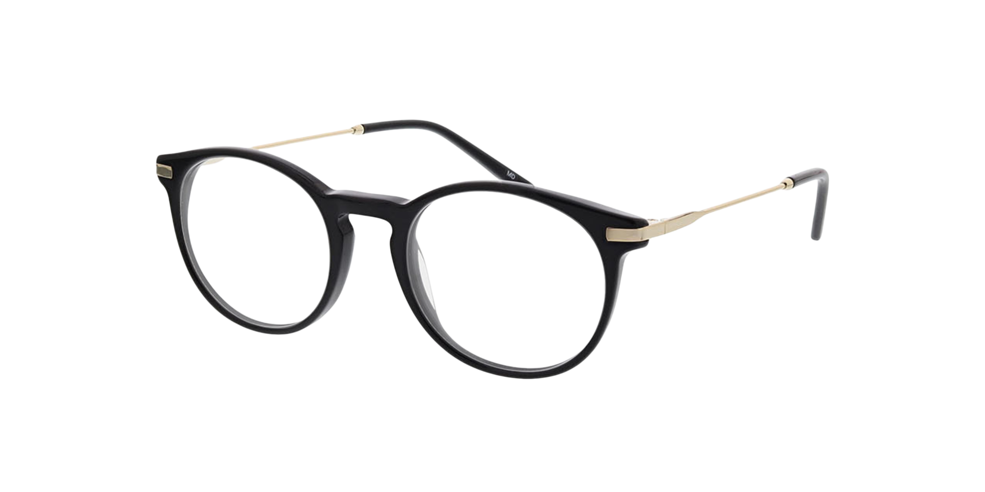 Florida Schwarz AcetatEyeglass Frames von B24, Dreiviertelansicht