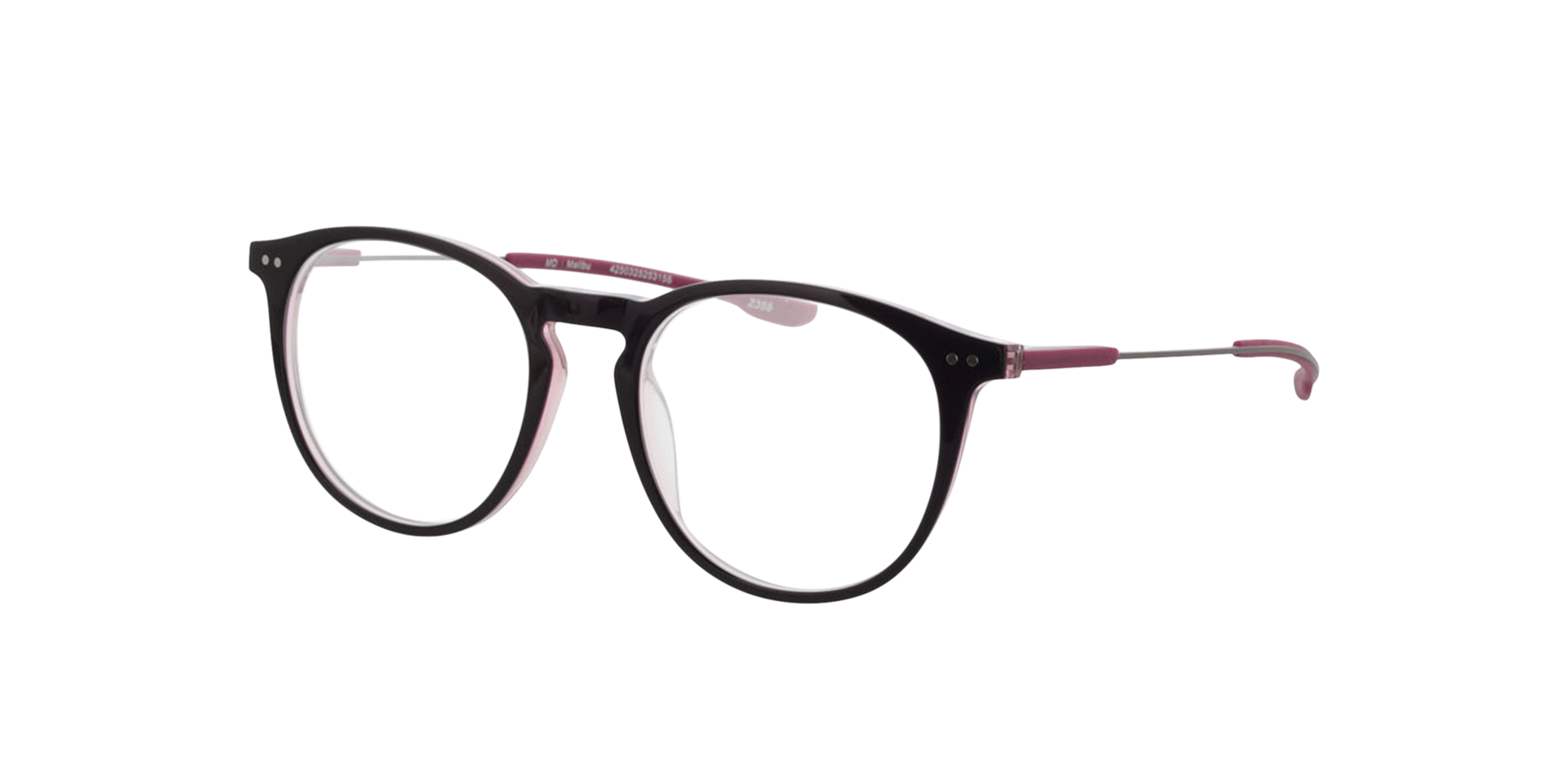 Malibu Tweelaags paars kristal AcetaatEyeglass Frames van B24, Hoekweergave