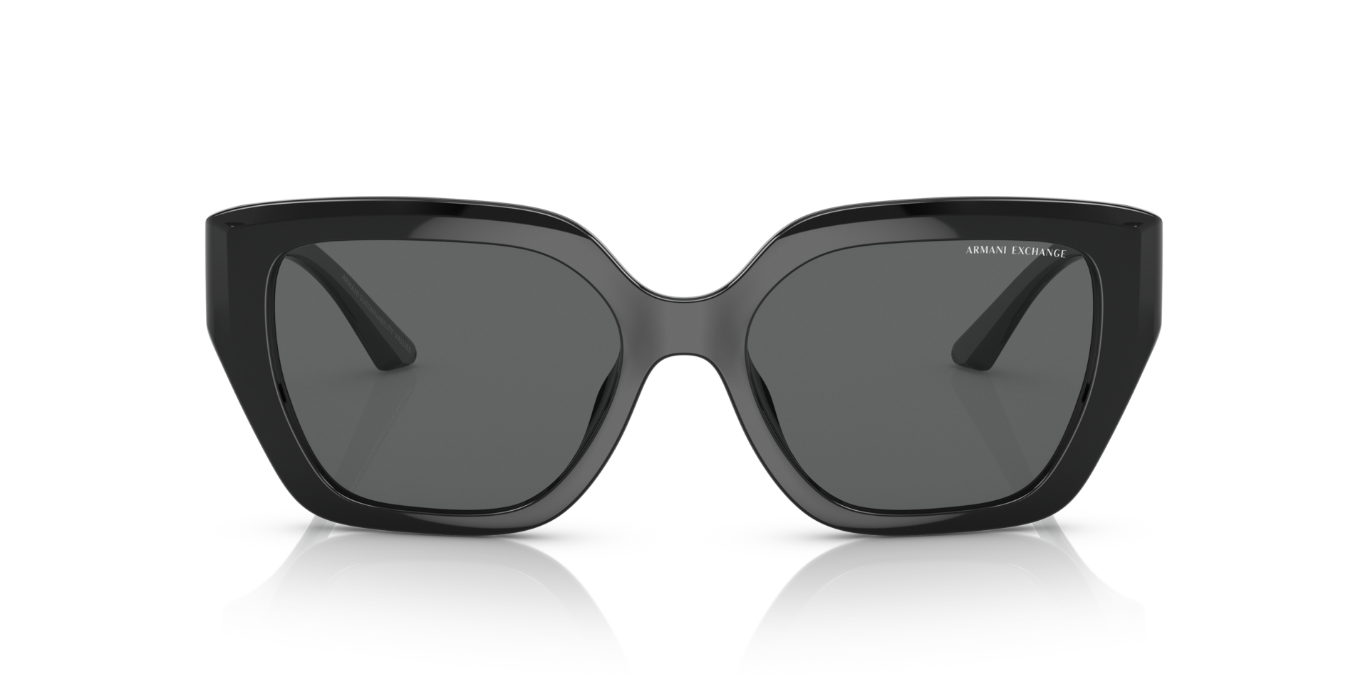 AX4125SU Schwarz glänzend KunststoffSunglass Frames von B24, Vorderansicht