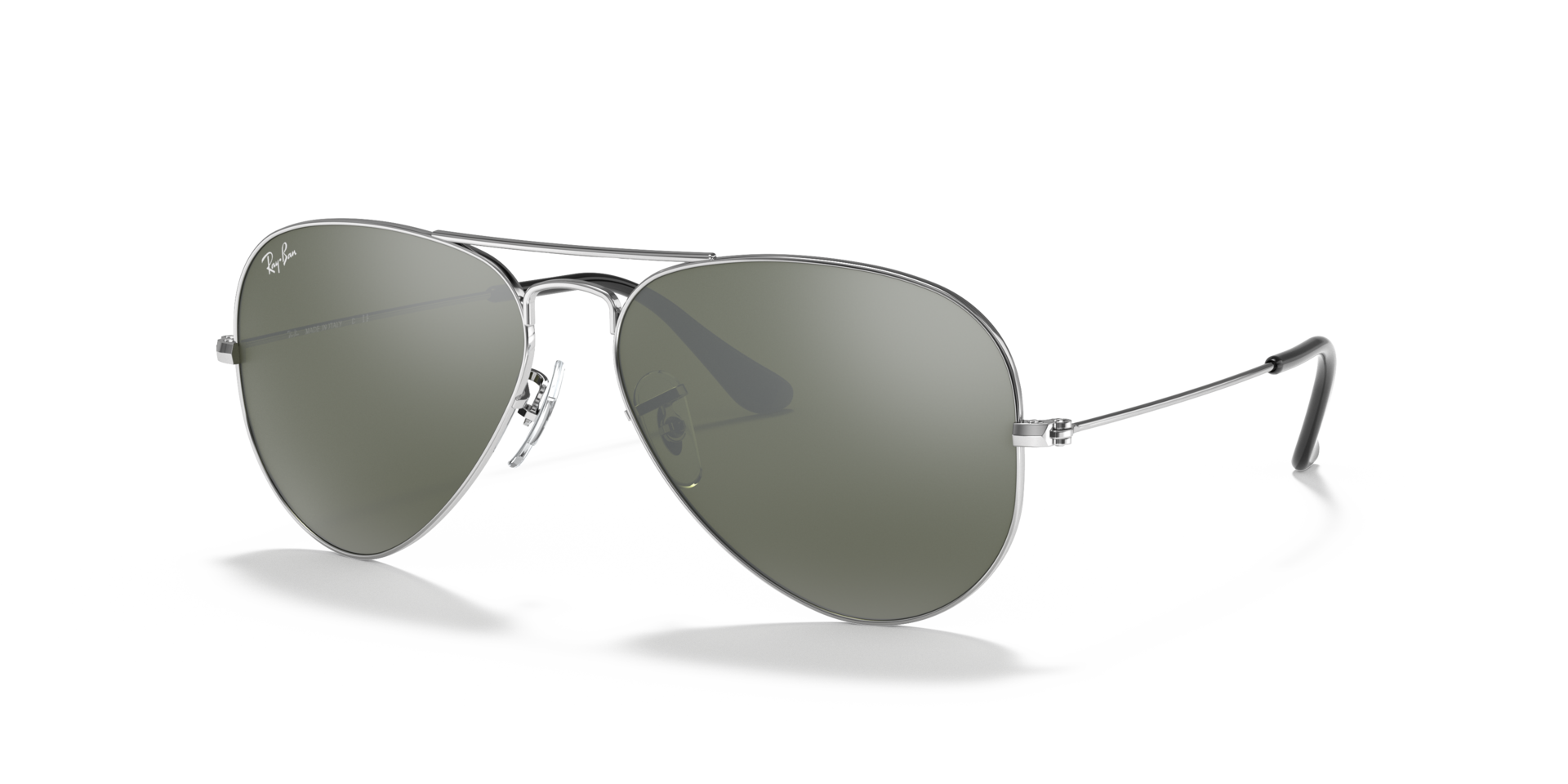 RB3025 Zilver MetaalSunglass Frames van B24, Hoekweergave