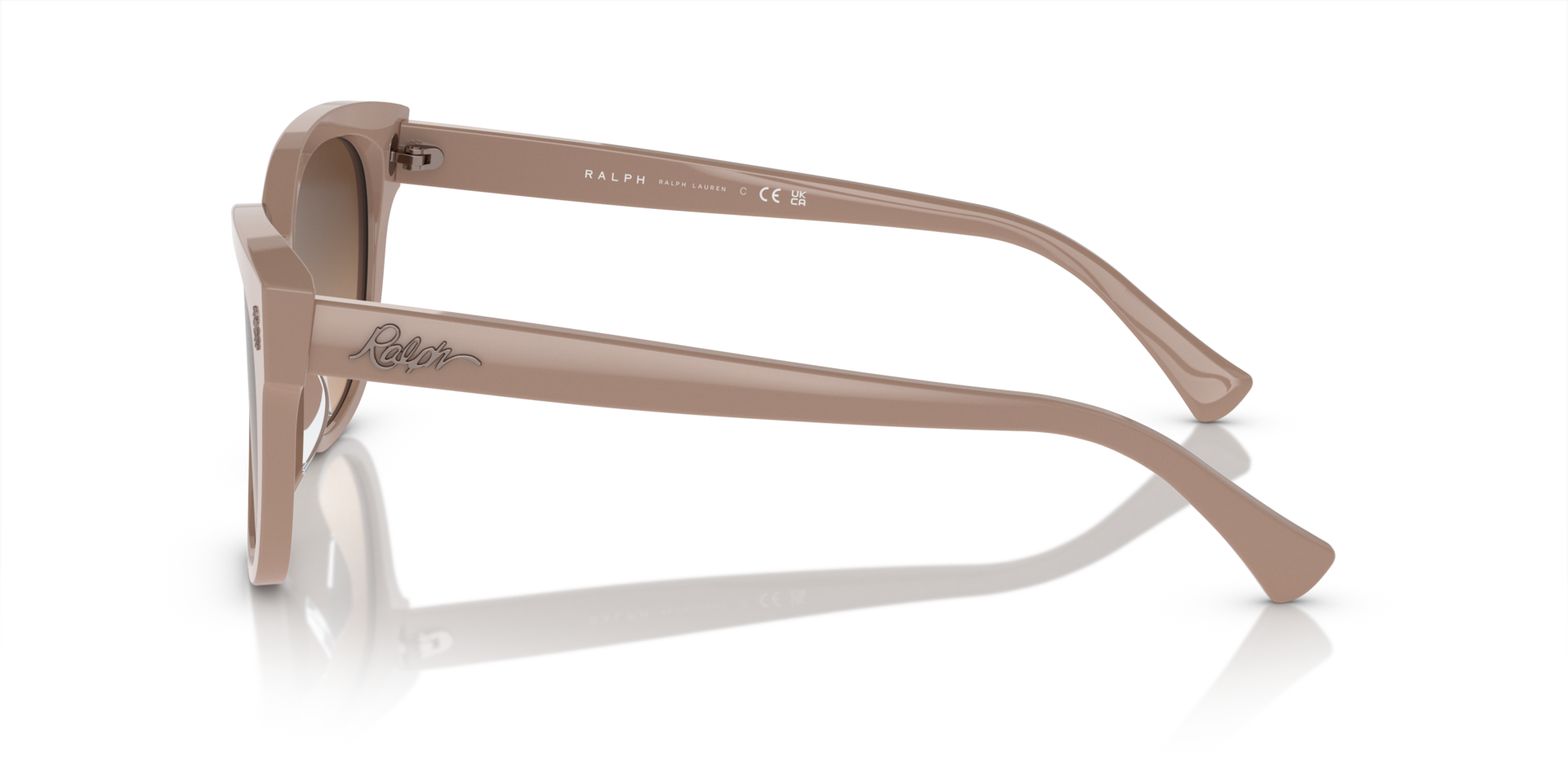 RA5305U Shiny Solid Beige AcetaatSunglass Frames van B24, Zijaanzicht