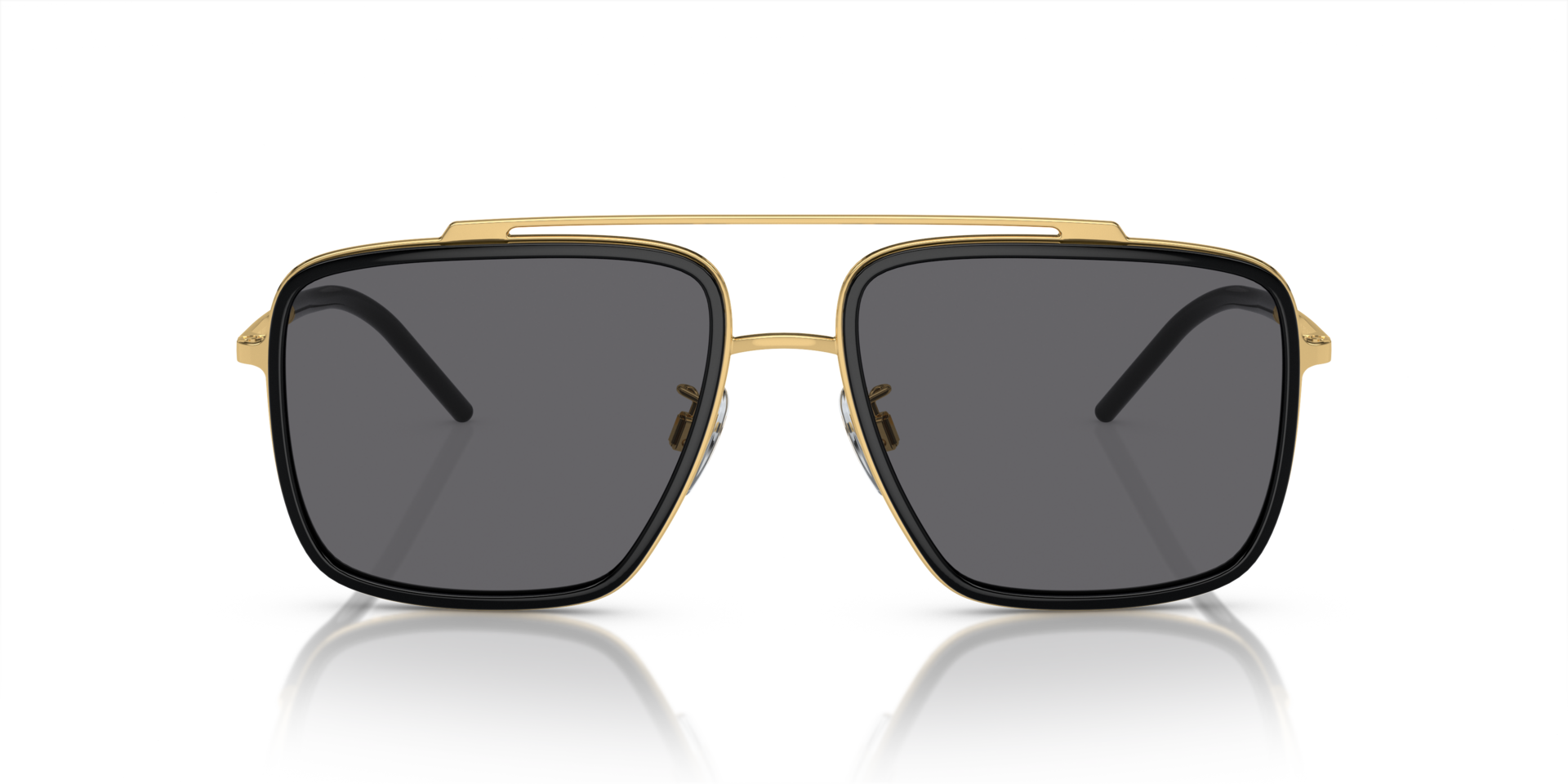 DG2220 Gold & Schwarz MetallSunglass Frames von B24, Vorderansicht