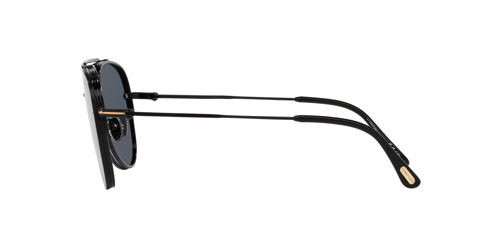 FT1071 Zwart glanzend MetaalSunglass Frames van B24, Zijaanzicht