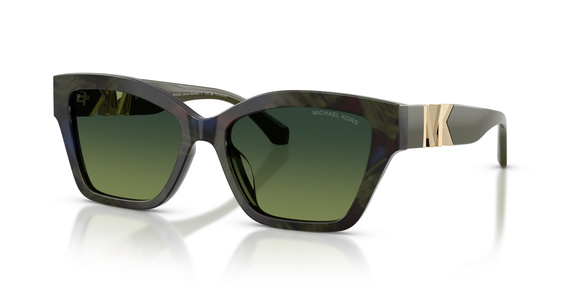 MK2292U Olive Camo Tortoise AcetatSunglass Frames von B24, Dreiviertelansicht