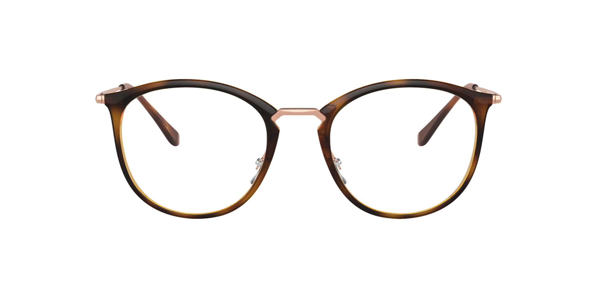 RB7140 Havana gestreept KunststofEyeglass Frames van B24, Vooraanzicht