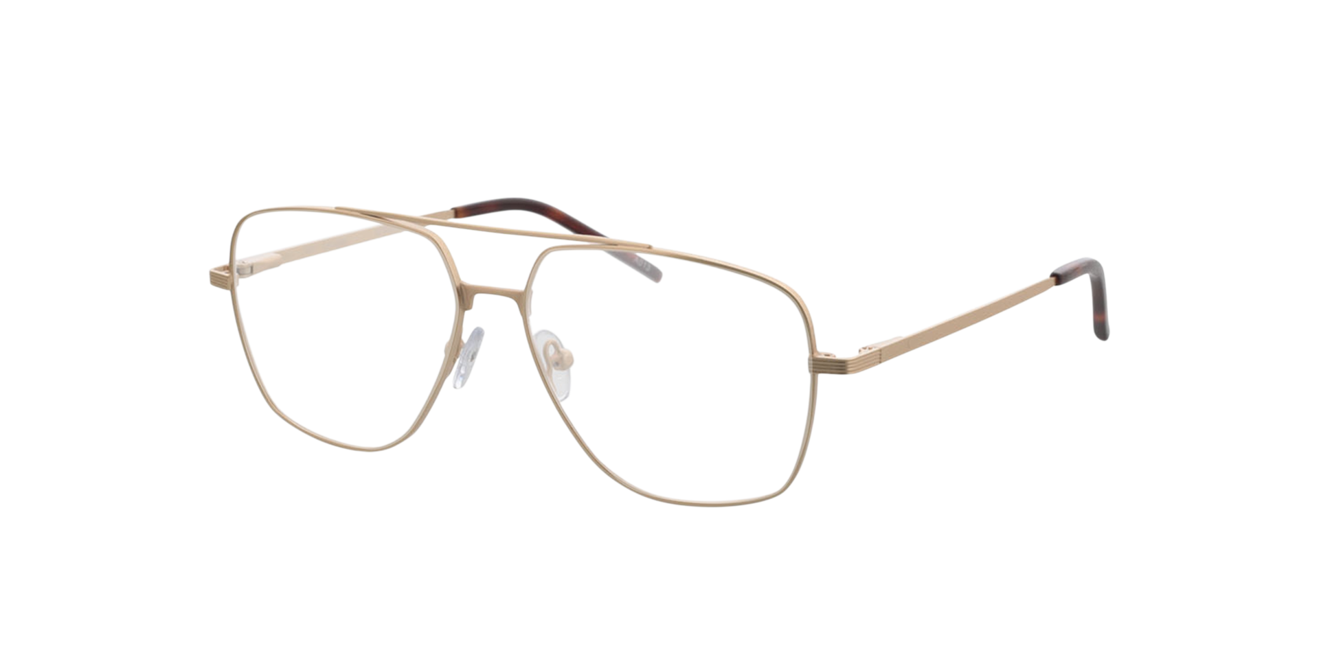 Douglas Matt Gold  &  Havana MetallEyeglass Frames von B24, Dreiviertelansicht