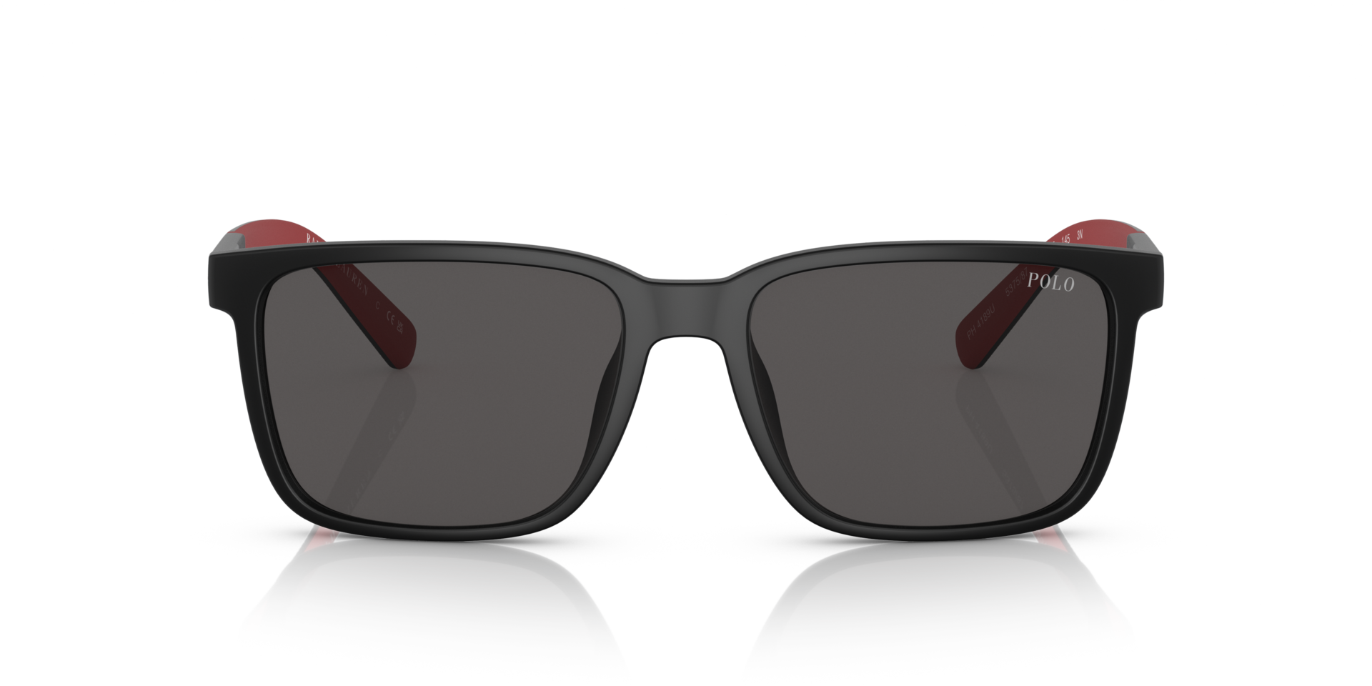 PH4189U Matzwart KunststofSunglass Frames van B24, Vooraanzicht