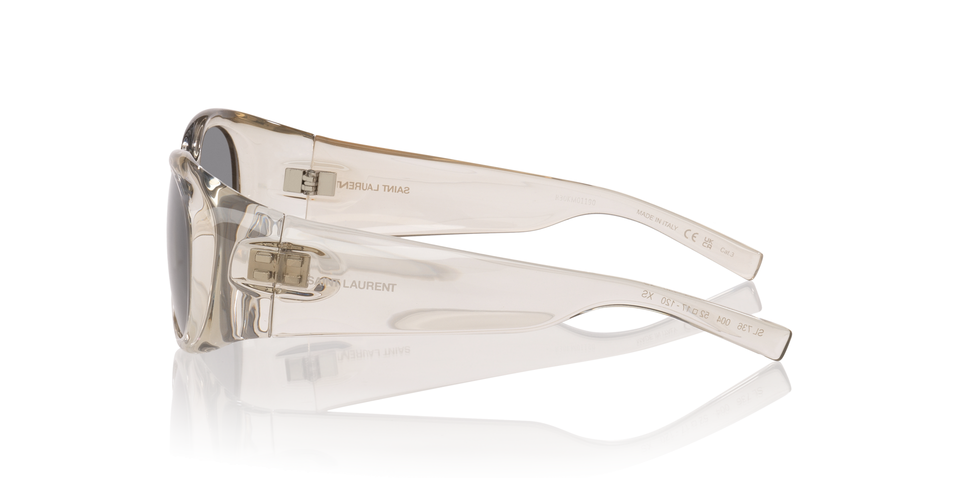 Sl 736 Brown Light KunststofSunglass Frames van B24, Zijaanzicht