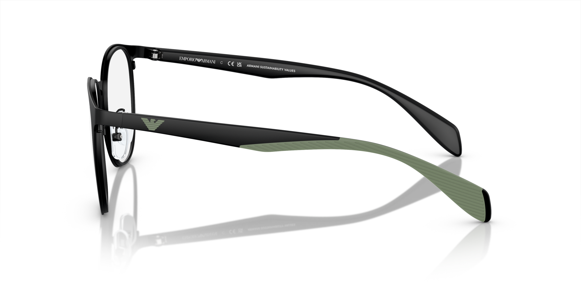 EA1148 Matzwart MetaalEyeglass Frames van B24, Zijaanzicht