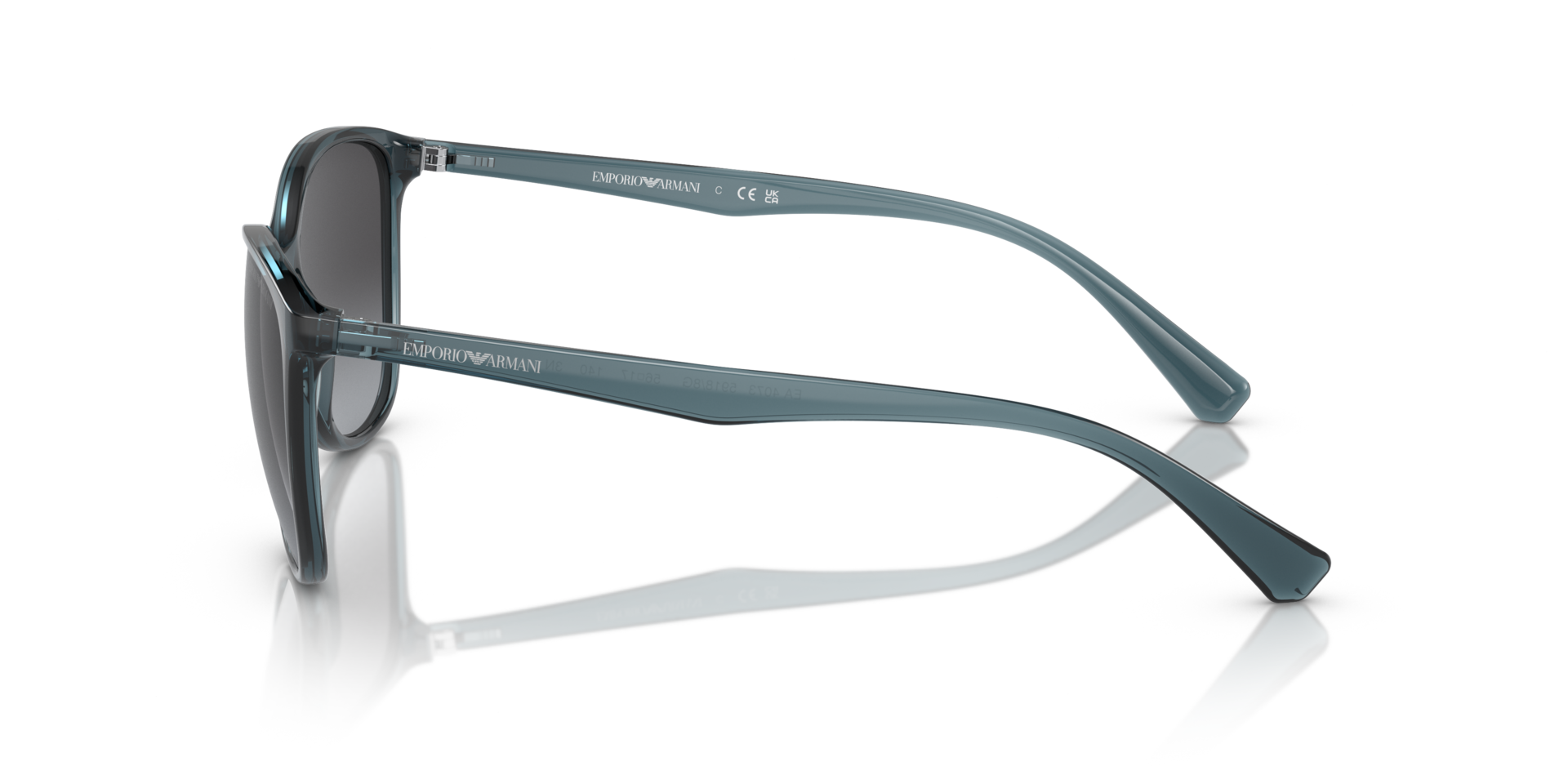 EA4073 Blau transparent KunststoffSunglass Frames von B24, Seitenansicht