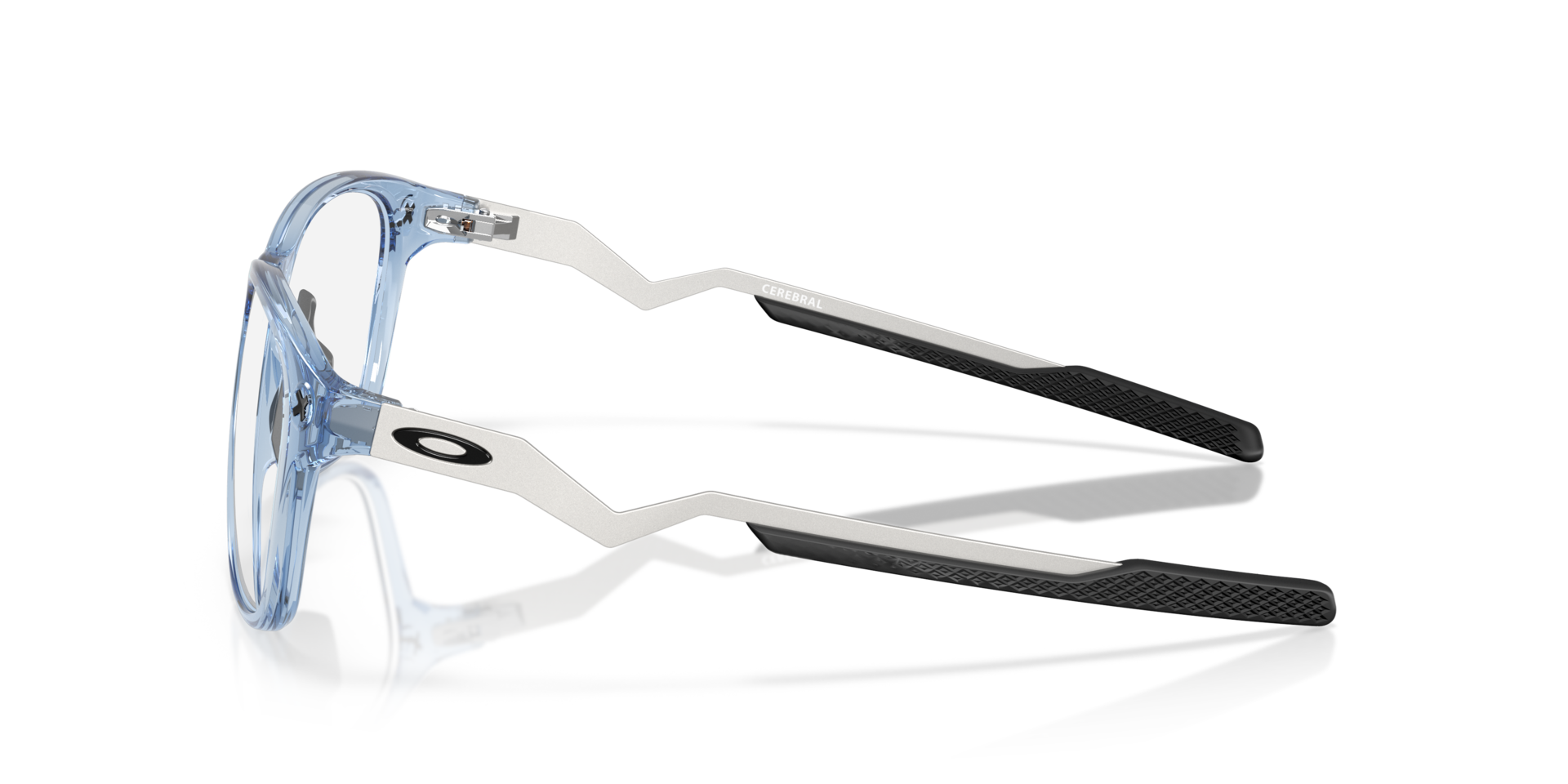 Cerebral Blau transparent KunststoffEyeglass Frames von B24, Seitenansicht