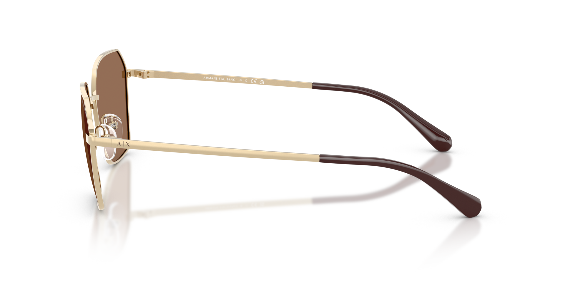 AX2062S Glänzendes Hellgold MetallSunglass Frames von B24, Seitenansicht